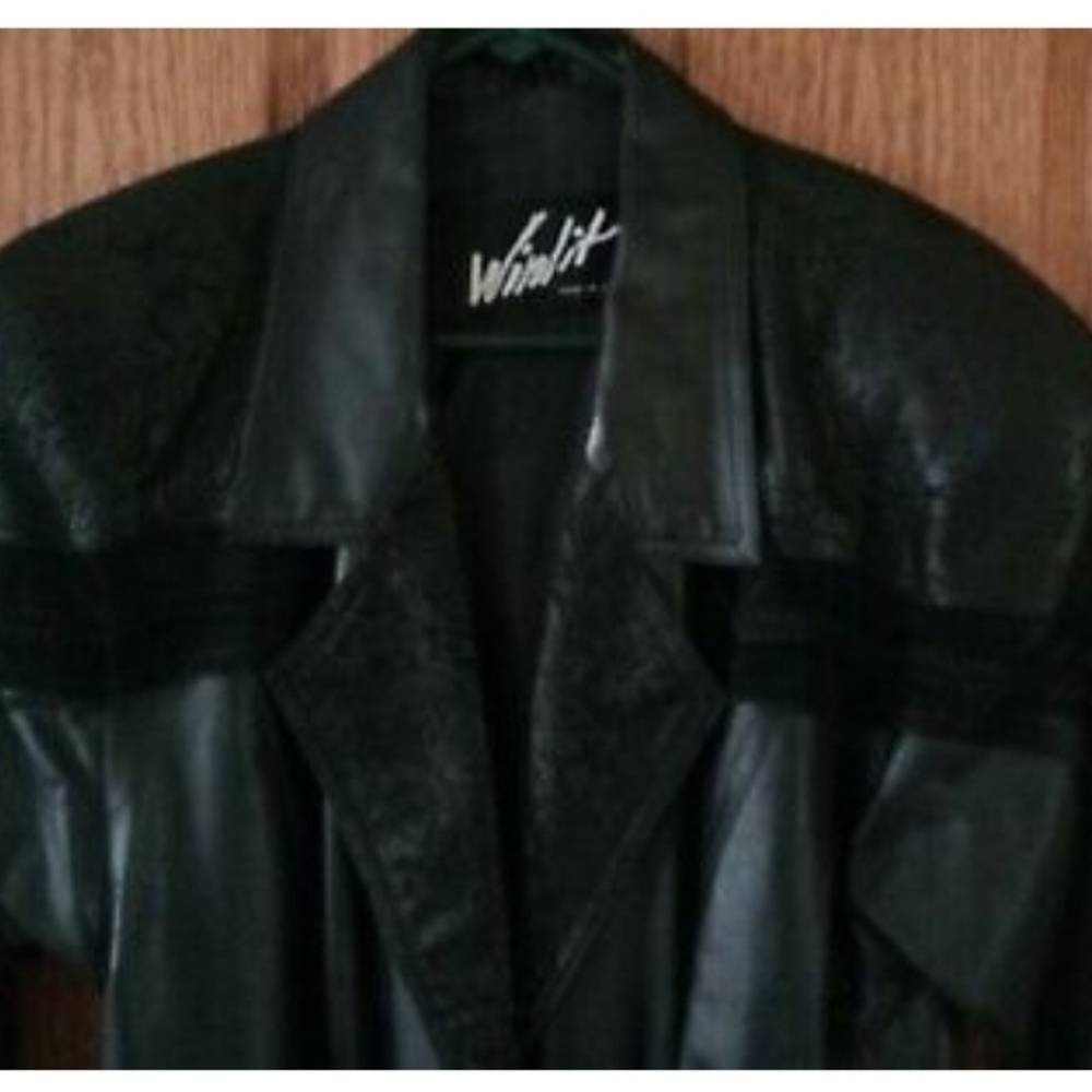 Long Black Leather Coat